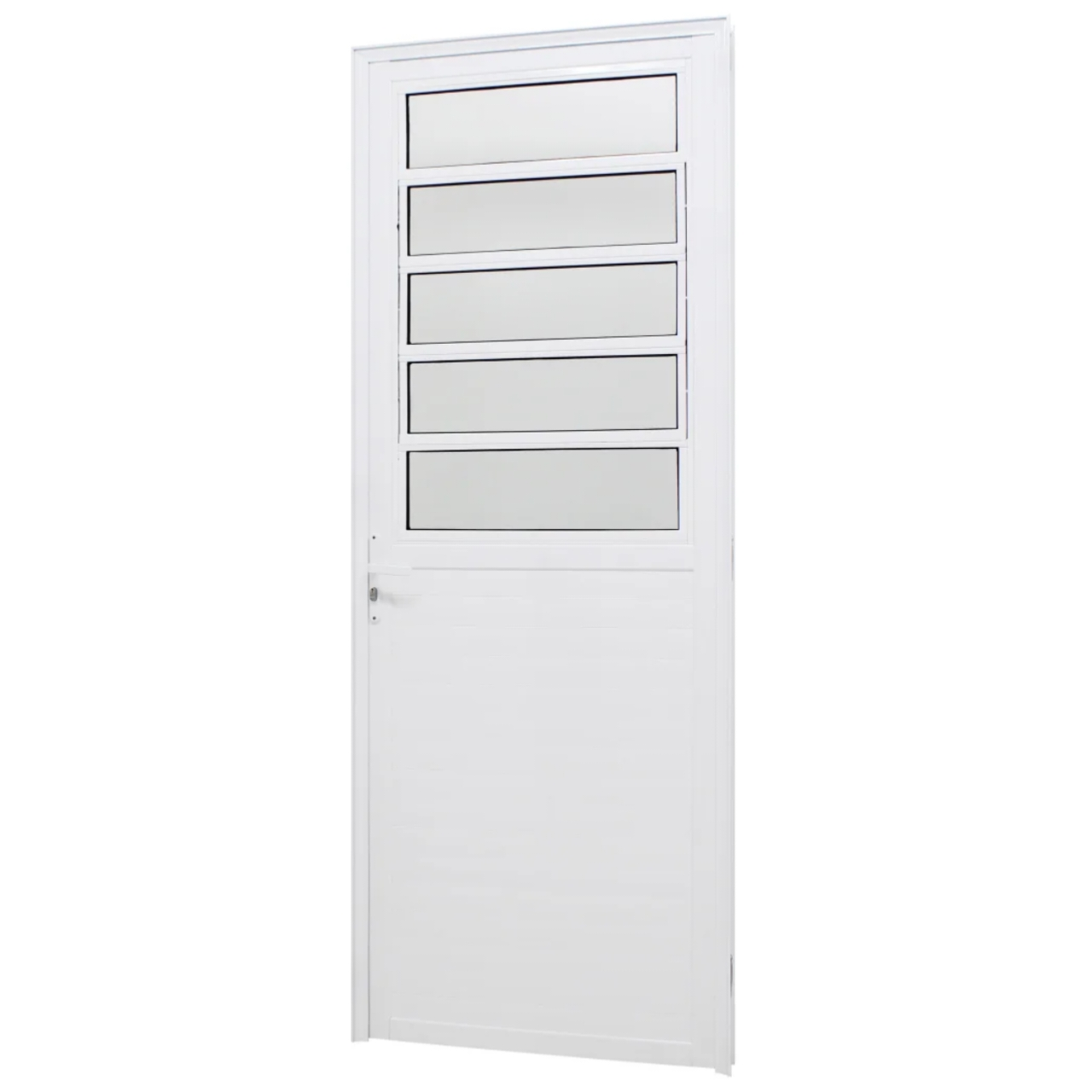 Porta Lambril Com Basculante Alumínio Branco 215x80x6cm Jap Caribe Max - Lado Esquerdo