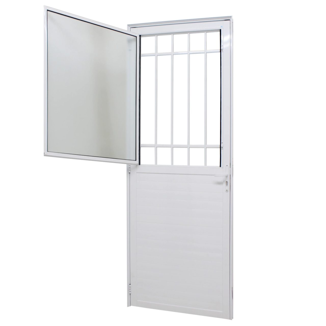 Porta Lambril Com Postigo Alumínio Branco 215x90x6cm Jap Caribe Max - Lado Esquerdo