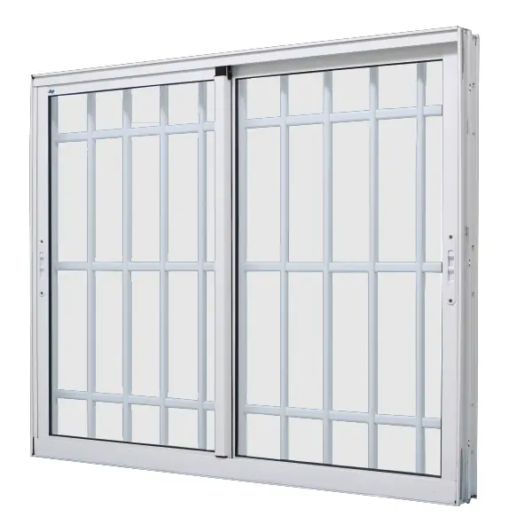 Janela De Correr Alumínio Branco 60x120 2 Folhas Móveis Com Grade Jap Caribe Max