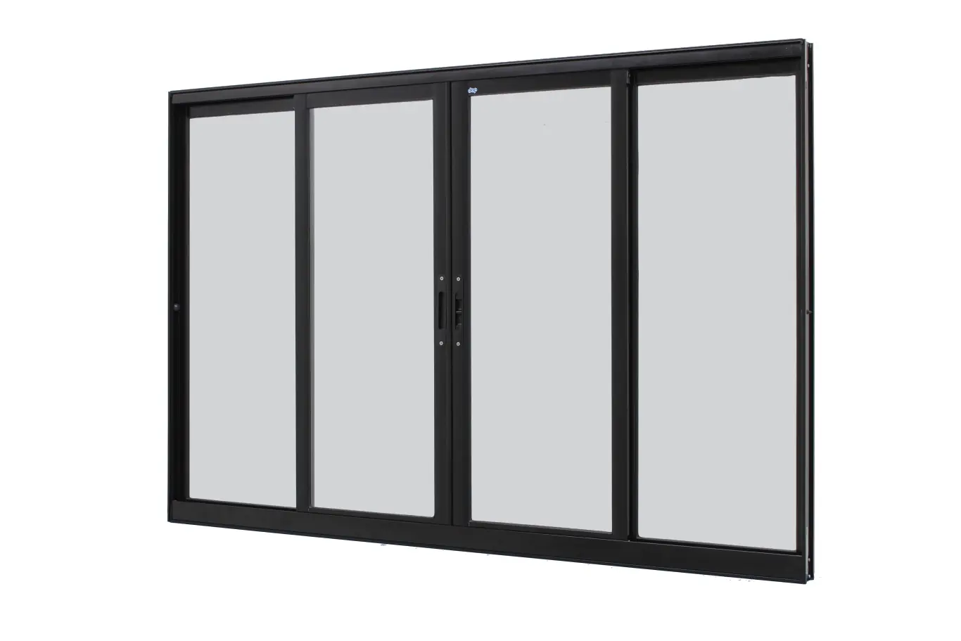 Janela De Correr Alumínio Preto 60x120 4 Folhas Sem Grade Jap Caribe Max