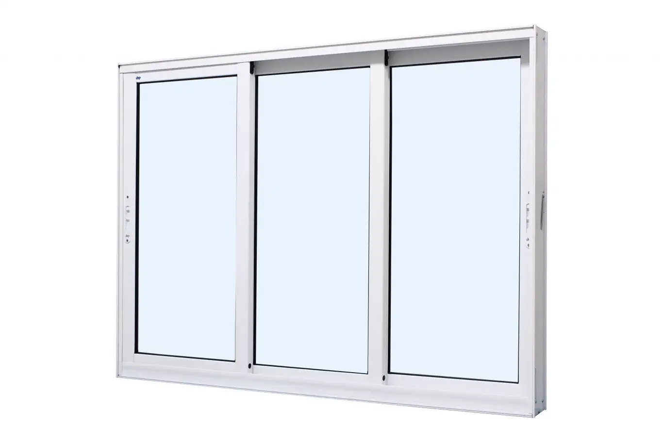 Janela De Correr Alumínio Branco 120x240x11,8cm 3 Folhas Móveis Jap Perfecta Max