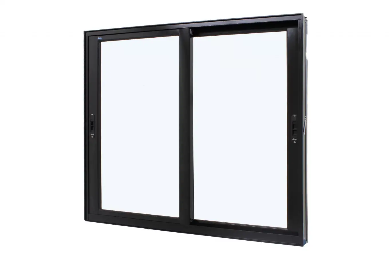 Janela De Correr Alumínio Preto 2 Folhas Móveis 120x150x8,2cm Sem Grade Jap Perfecta Max