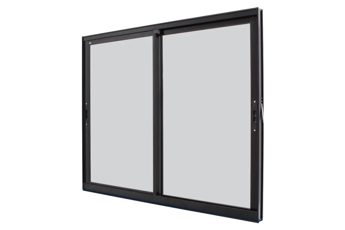 Janela De Correr Alumínio Preto 100x120 2 Folhas Móveis Sem Grade Jap Caribe Max