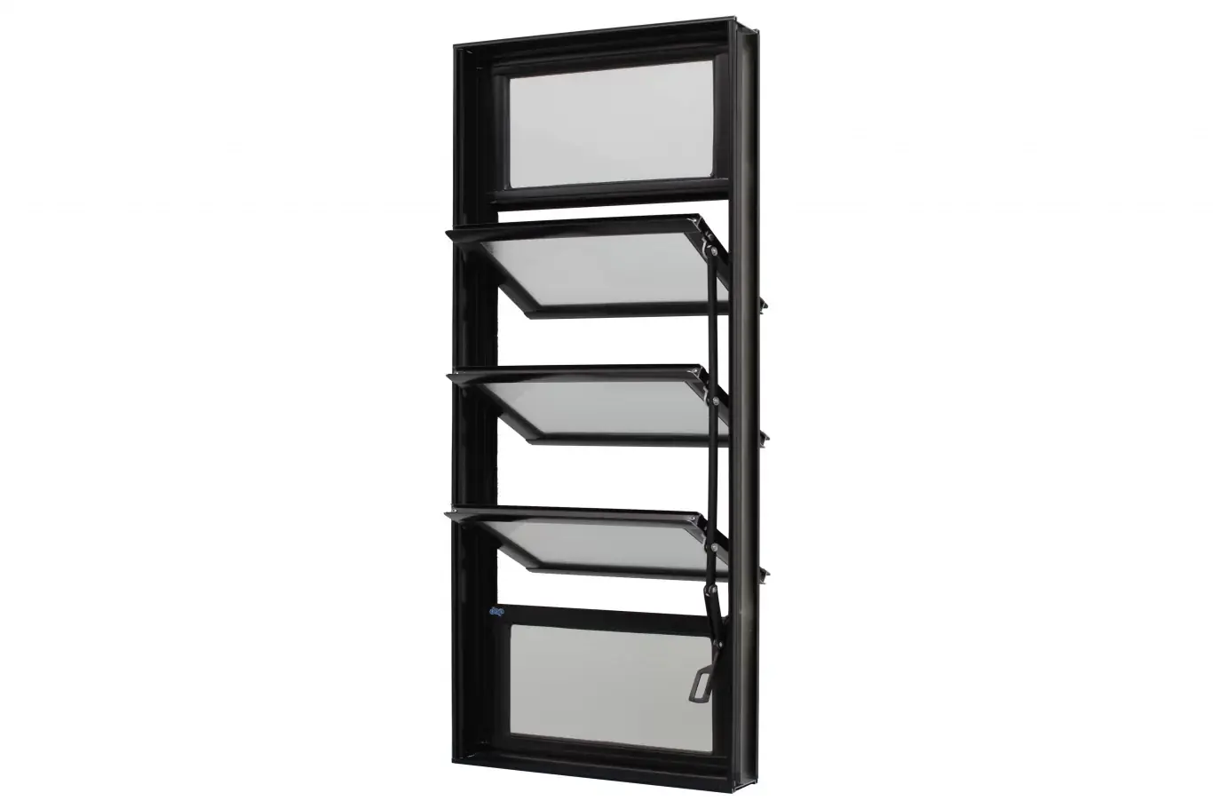 Janela Basculante Alumínio Preto 100x40x6cm Jap Caribe Max