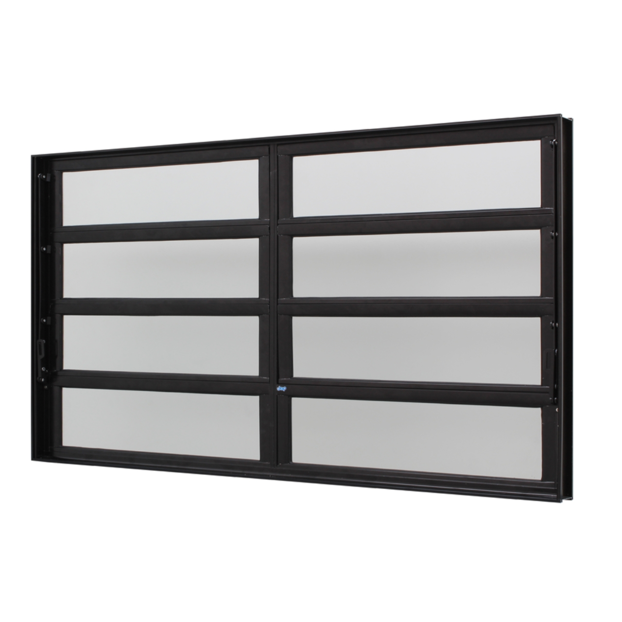 Janela Basculante Alumínio Preto 80x150x6cm Duas Seções Jap Caribe Max