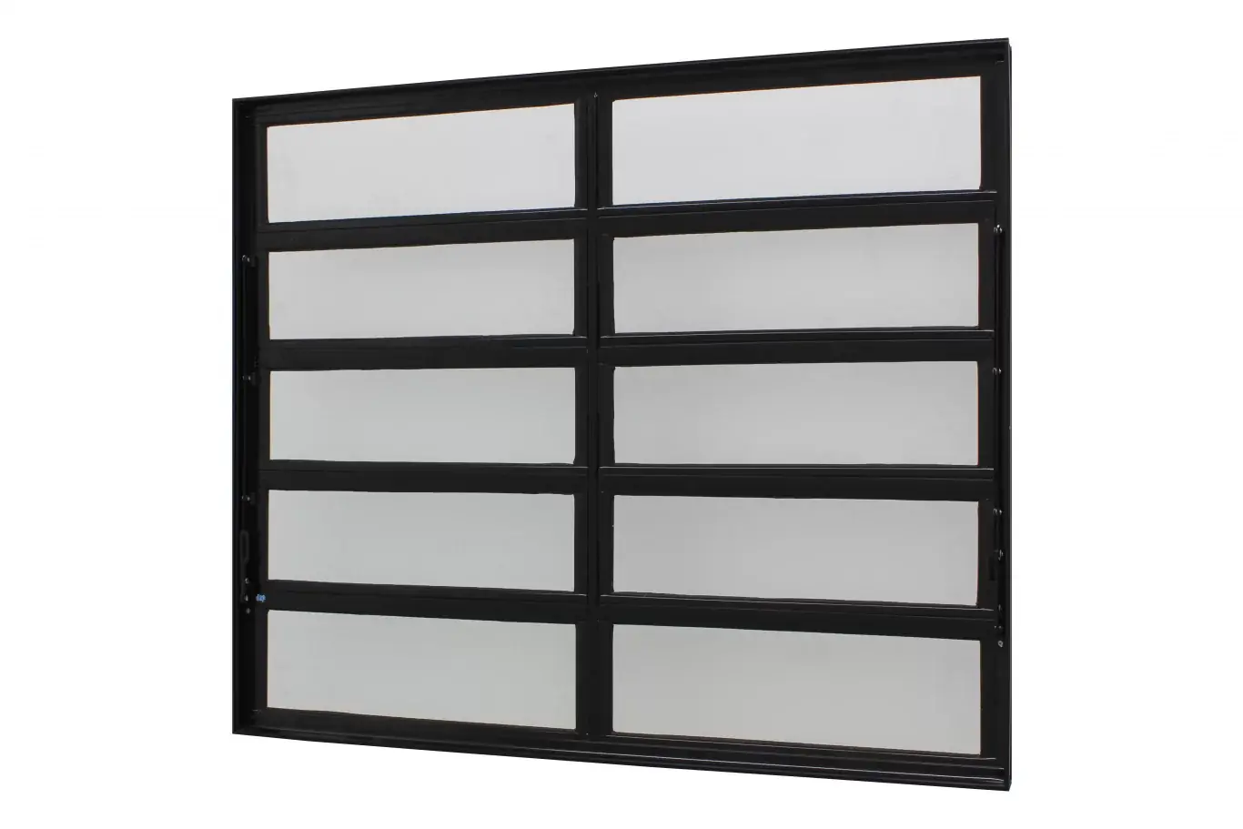Janela Basculante Alumínio Preto 100x150x6cm Duas Seções Jap Caribe Max