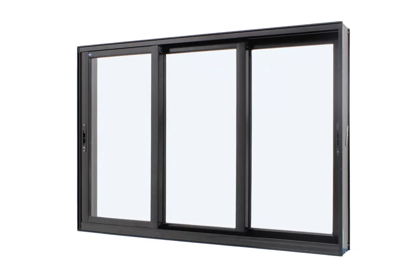 Janela De Correr Alumínio Preto 3 Folhas Móveis 100x200x11,8cm Sem Grade perfecta max jap
