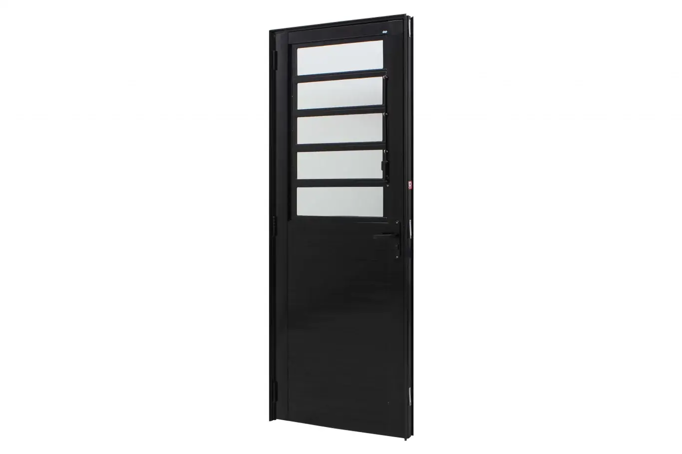 Porta Lambril Alumínio Preto Com Basculante 215x90x6,6cm Perfecta Max Direita Jap