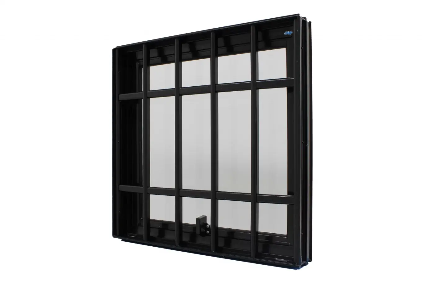 Janela Maxim-ar Alumínio Preto 100x60x9,5cm Com Grade Jap Perfecta Max