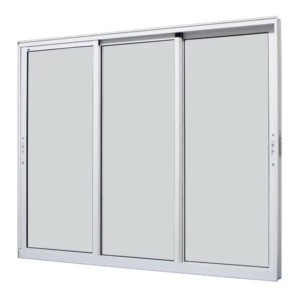 Janela De Correr Alumínio Branco 100x150 3 Folhas Móveis Sem Grade Jap Caribe Max