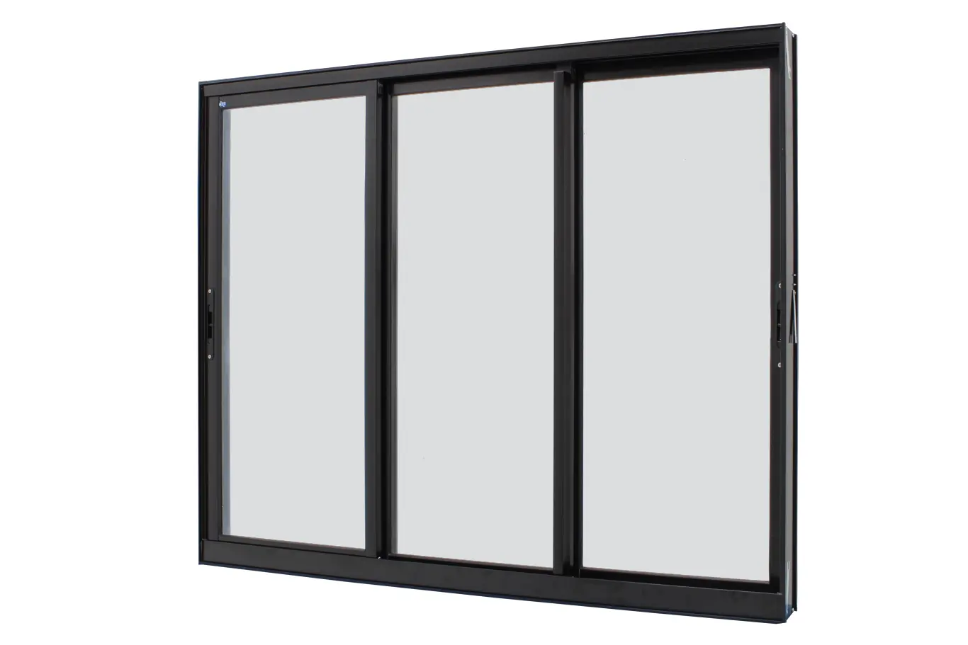 Janela De Correr Alumínio Preto 100x200 3 Folhas Móveis Sem Grade Jap Caribe Max