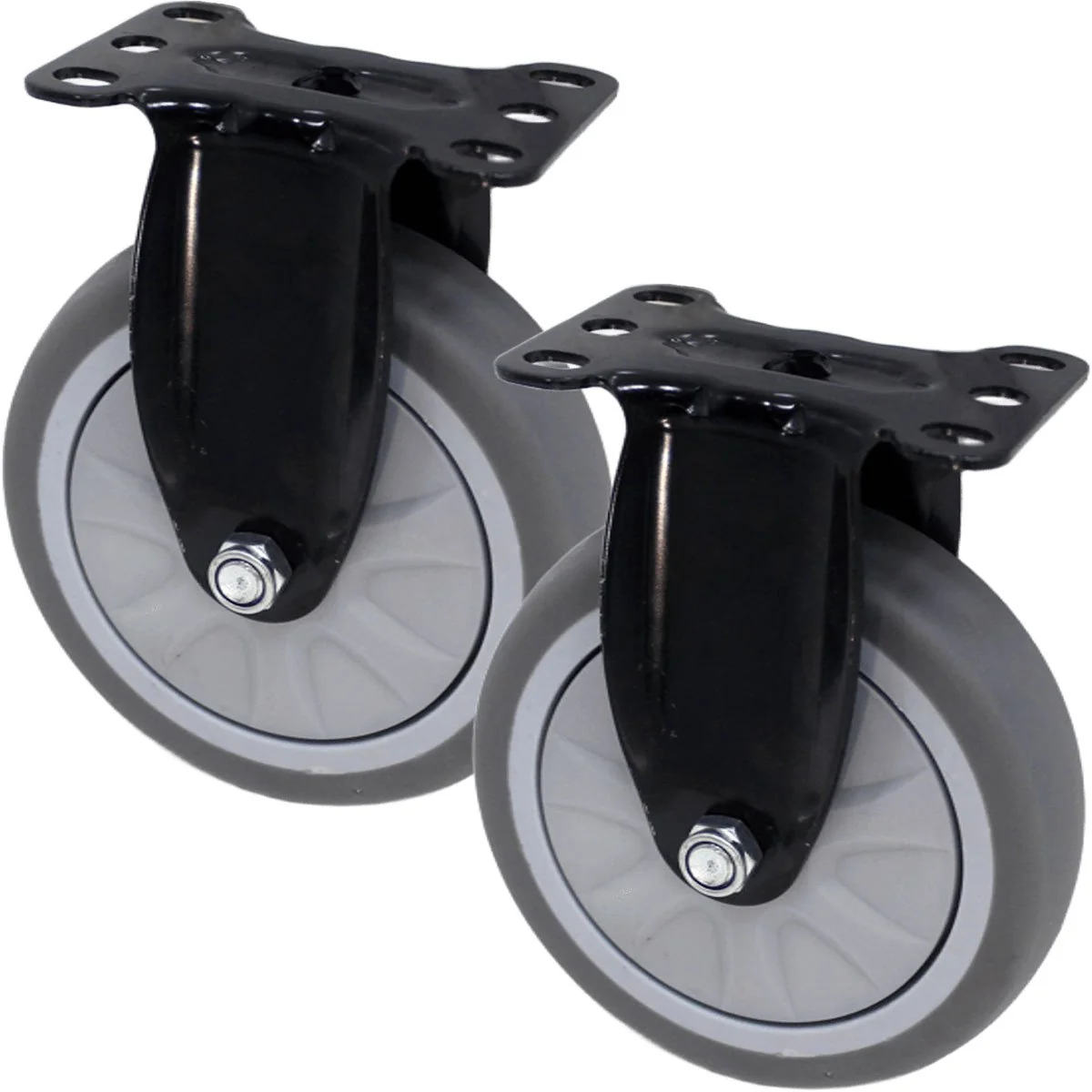 Kit 4 Rodinhas Roda Rodizio Reforçado Anti Risco De 125x32mm