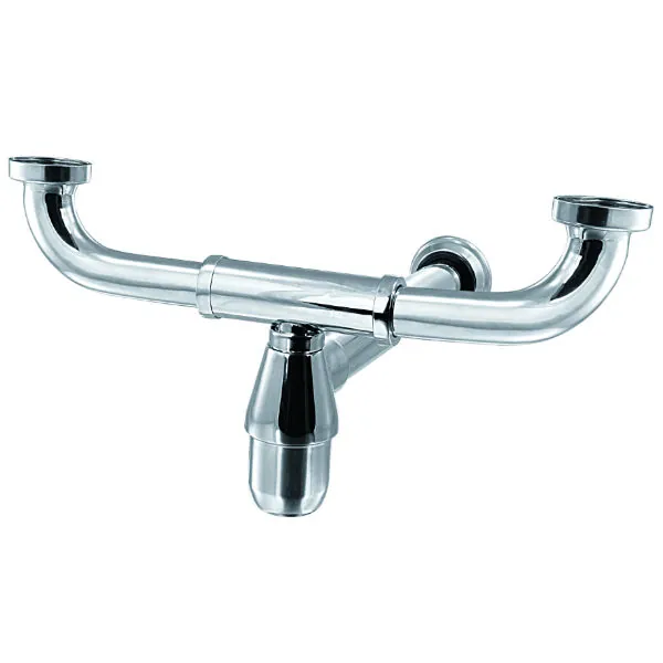 Sifão com Copo para Cozinha Rígido Metal Cromado 1.1/2" 24,7cm Esteves