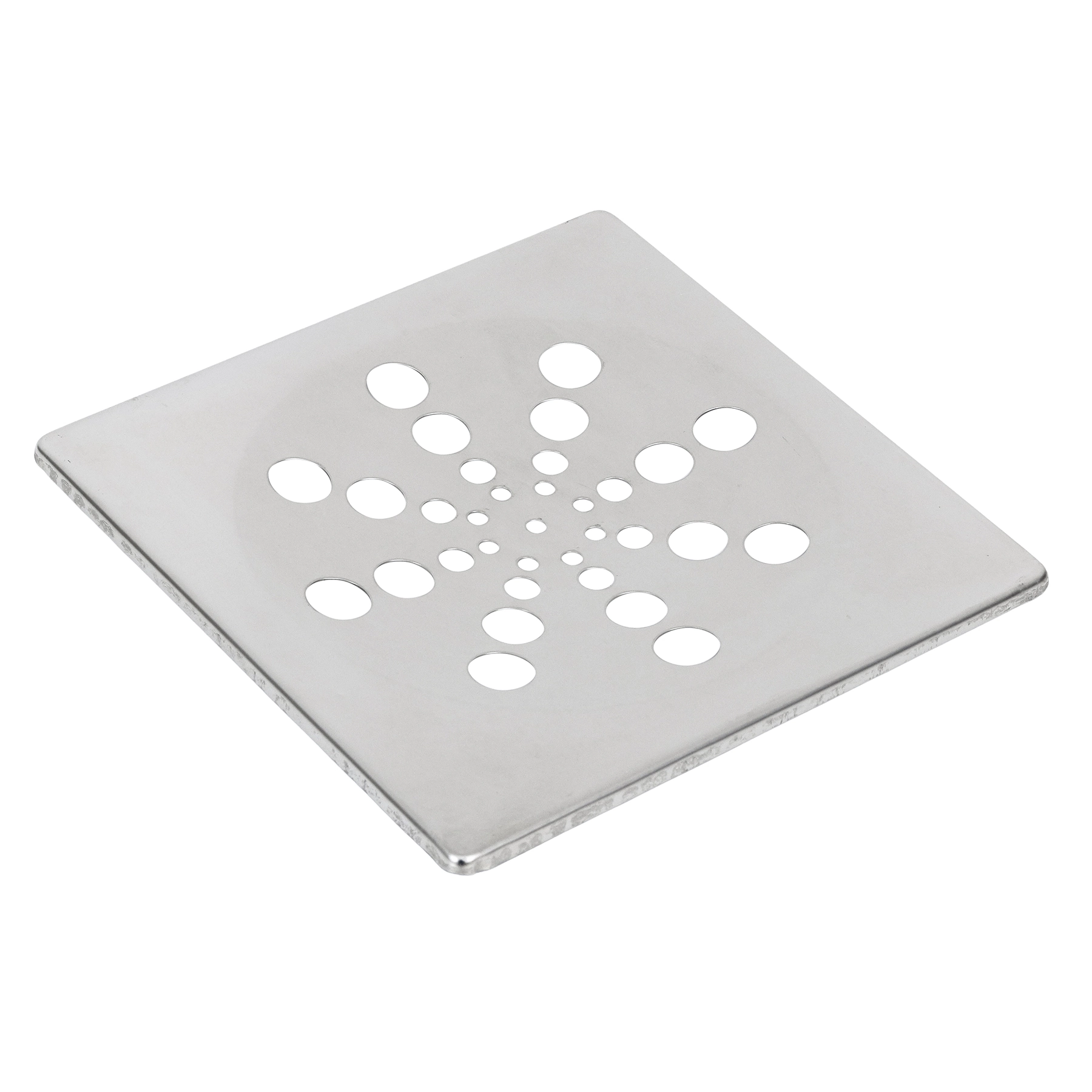 Grelha para Ralo de Banheiro 15x15cm Aço Inox Cromado Quadrado Equation
