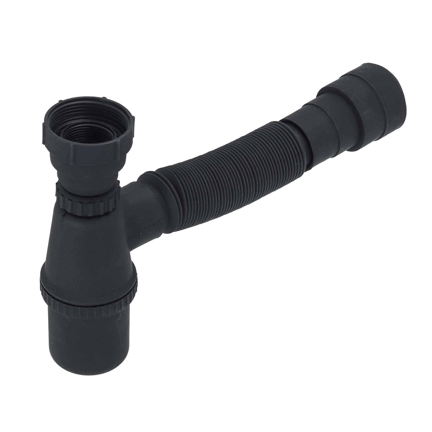 Sifão com Copo Universal Extensível Plástico Preto VSP350 Esteves