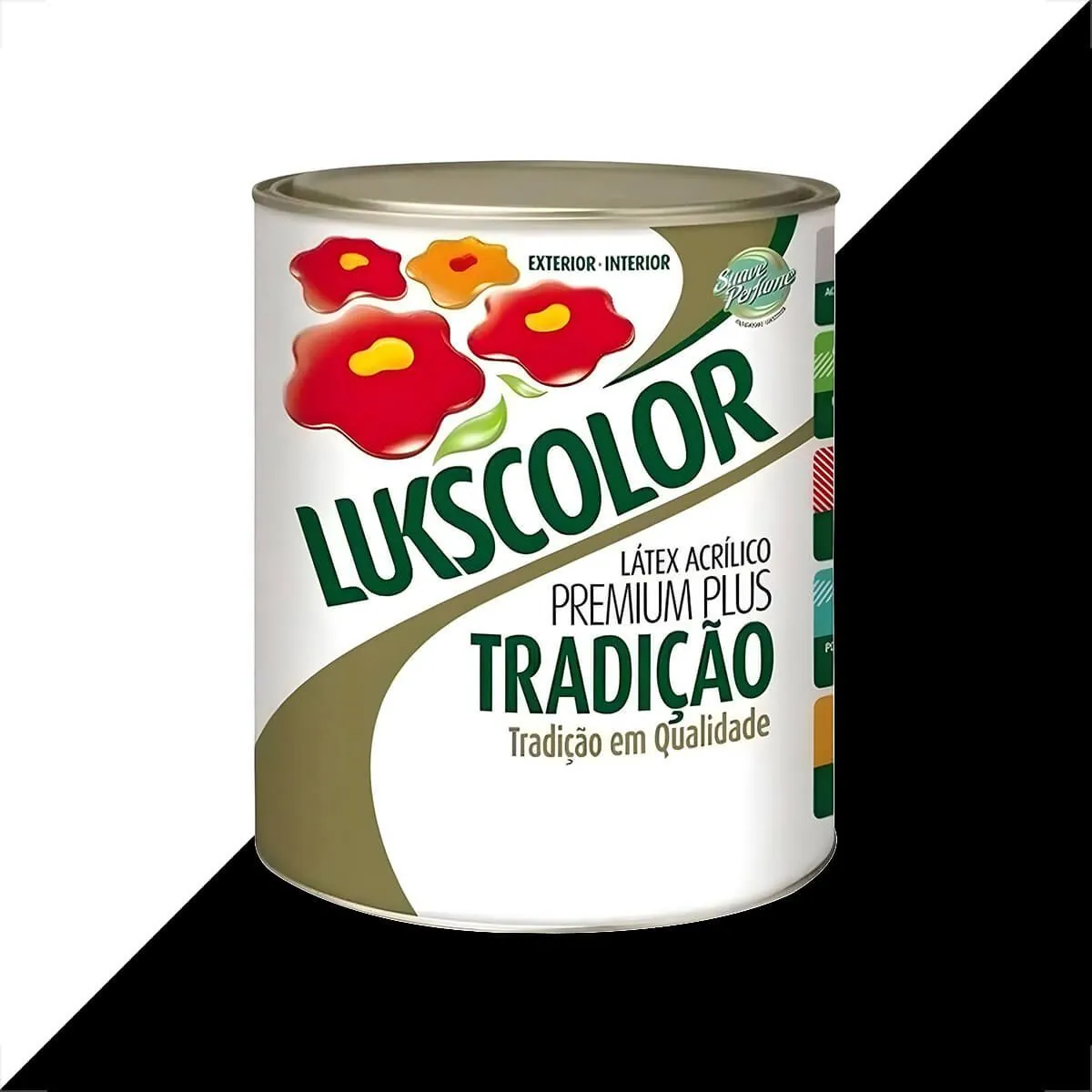Tinta Latex Lukscolor Tradicao Acrilico Fosco 900ml Preto