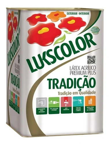 Tinta Parede Latex Premium 18lt Cores - Lukscolor Tradição Gelo
