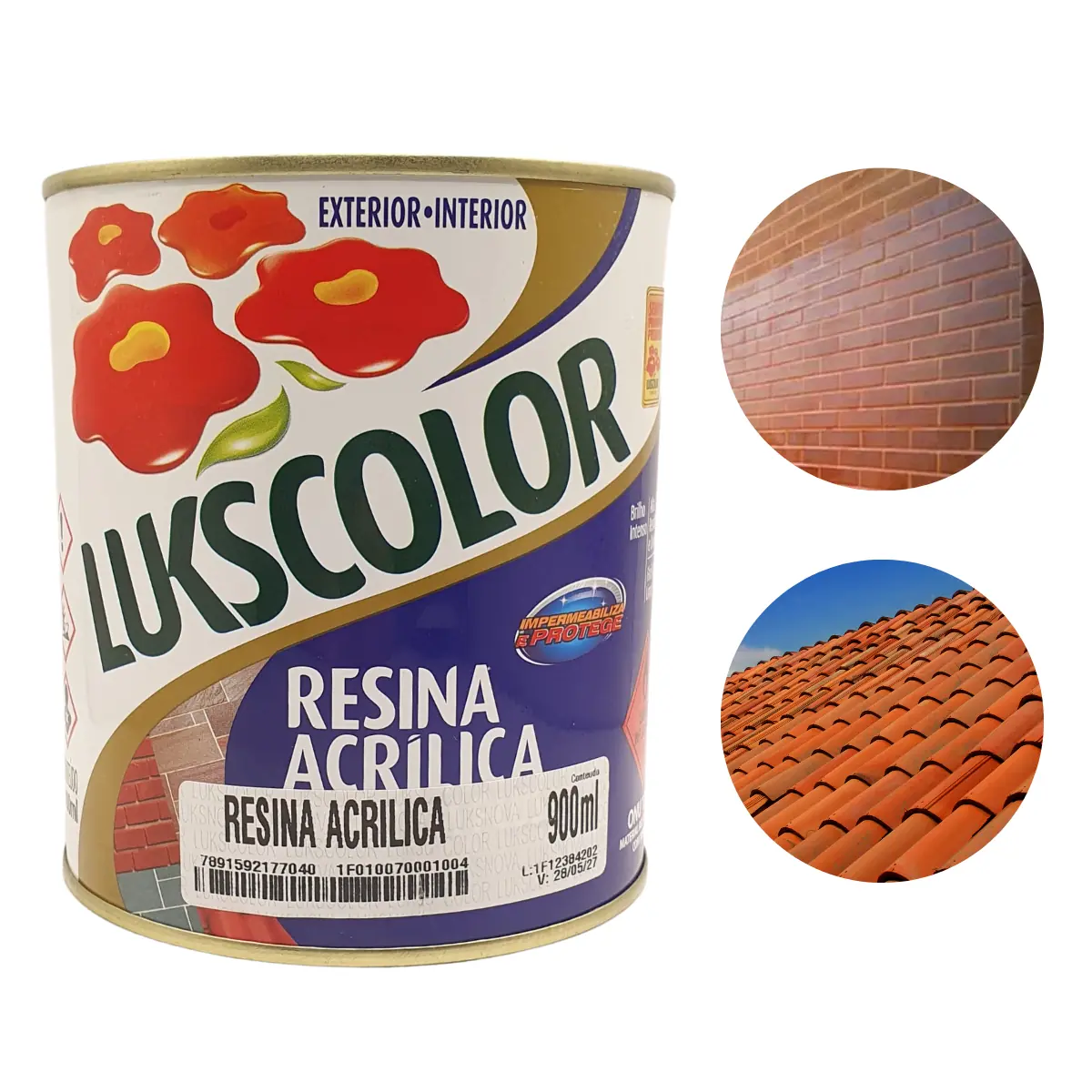 Resina Acrílica Premium 900ml Pedra Telha Ardosia Lukscolor