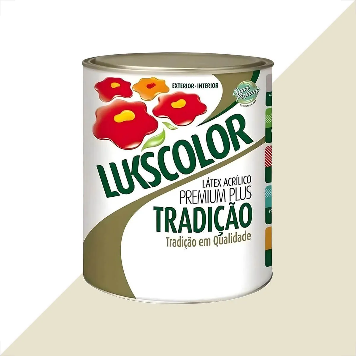 Tinta Latex Lukscolor Tradicao Acrilico Fosco 900ml Algodao Egipcio