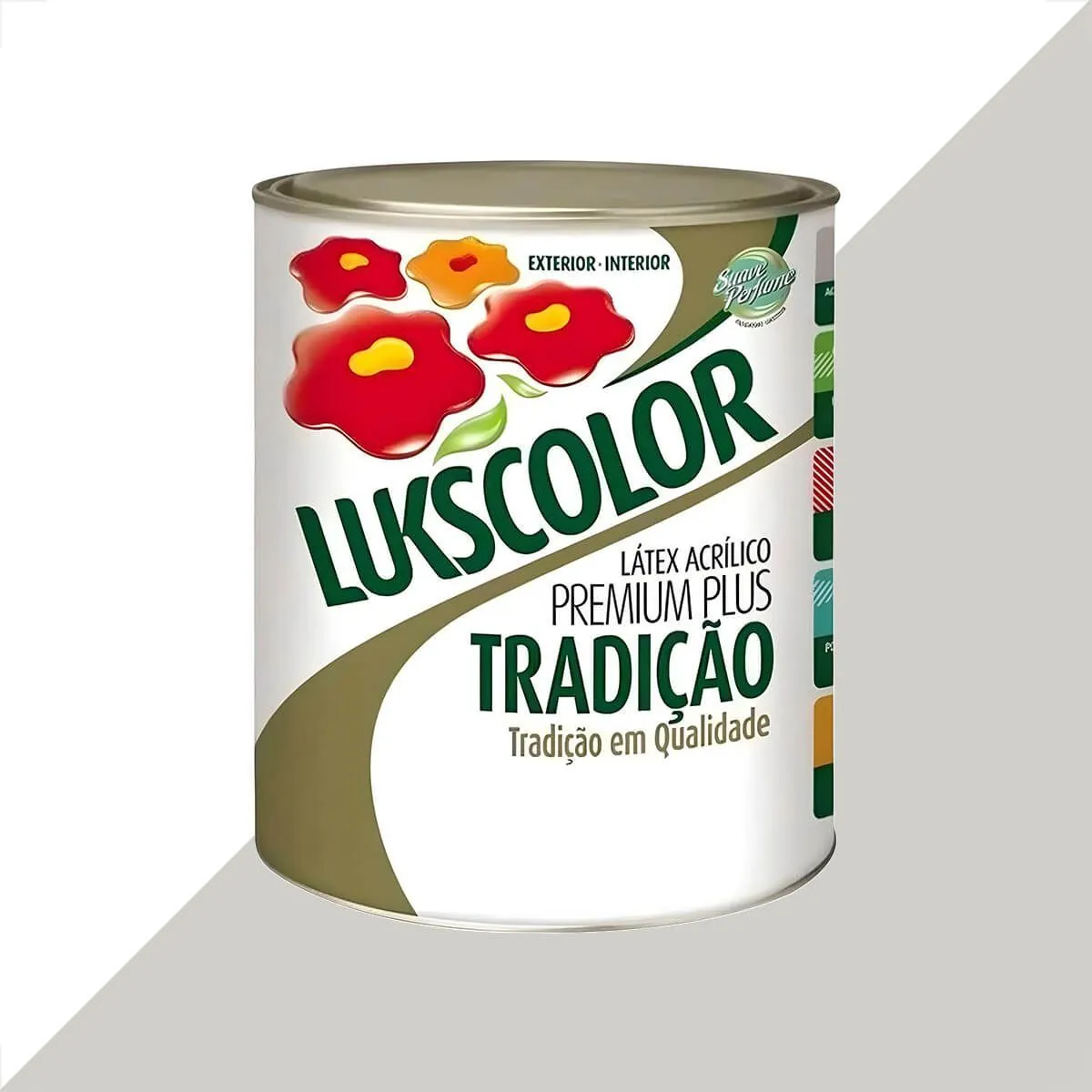 Tinta Latex Lukscolor Tradicao Acrilico Fosco 900ml Cromio