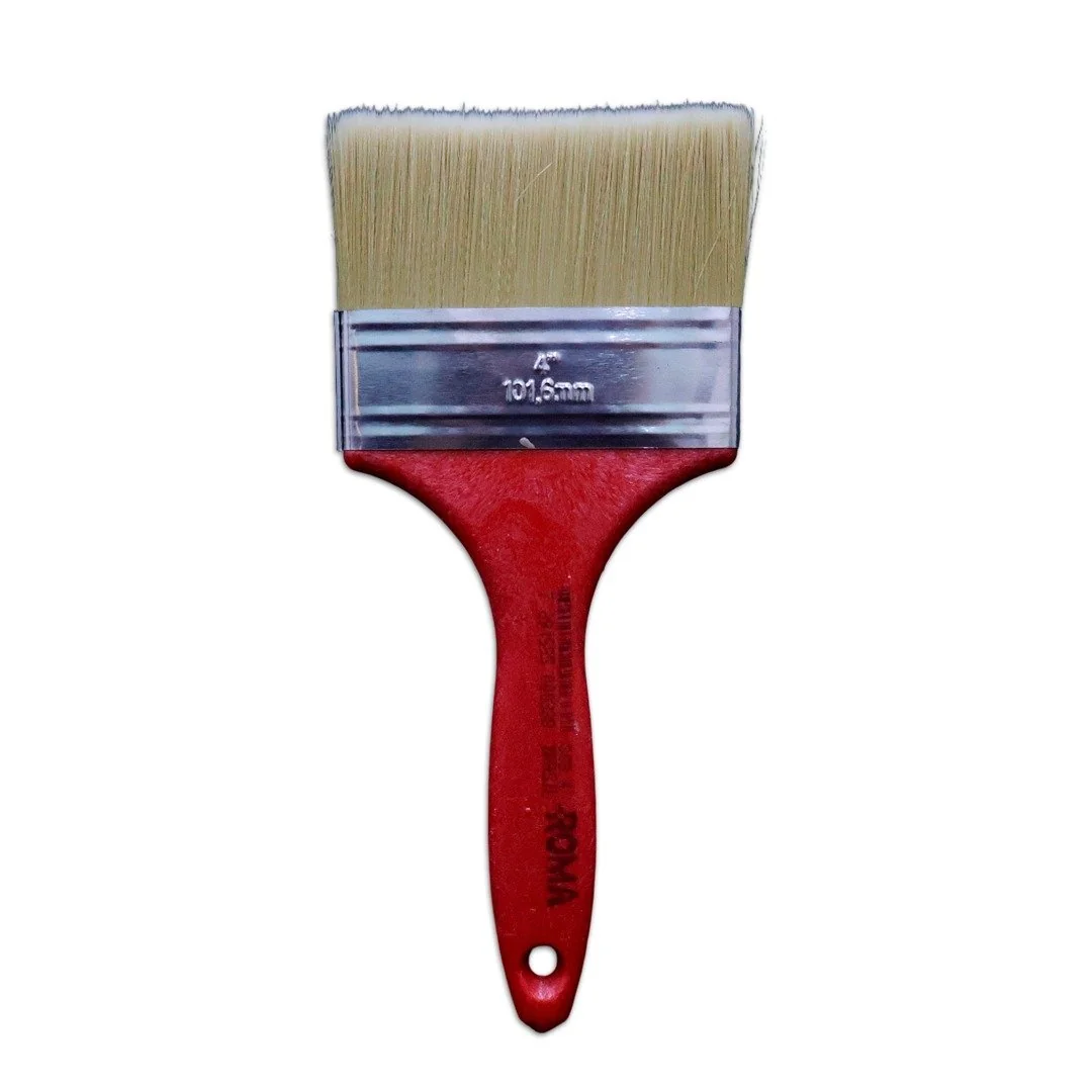 Pincel Cabo Plastico 303 008 Cerdas Brancas 4 Roma