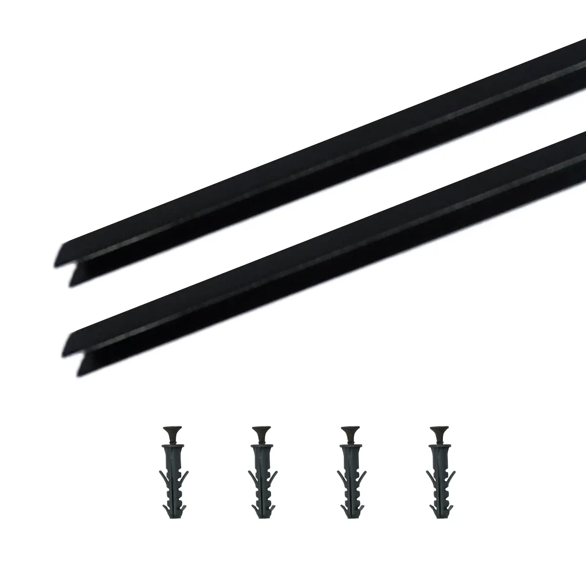 Perfil U Para Neon De Led 8x12mm Preto 2x1m Rischio Ilunato