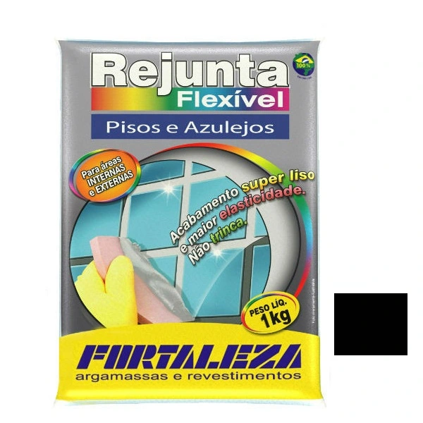 Rejunte Flexivel, Preto, 1 Kg