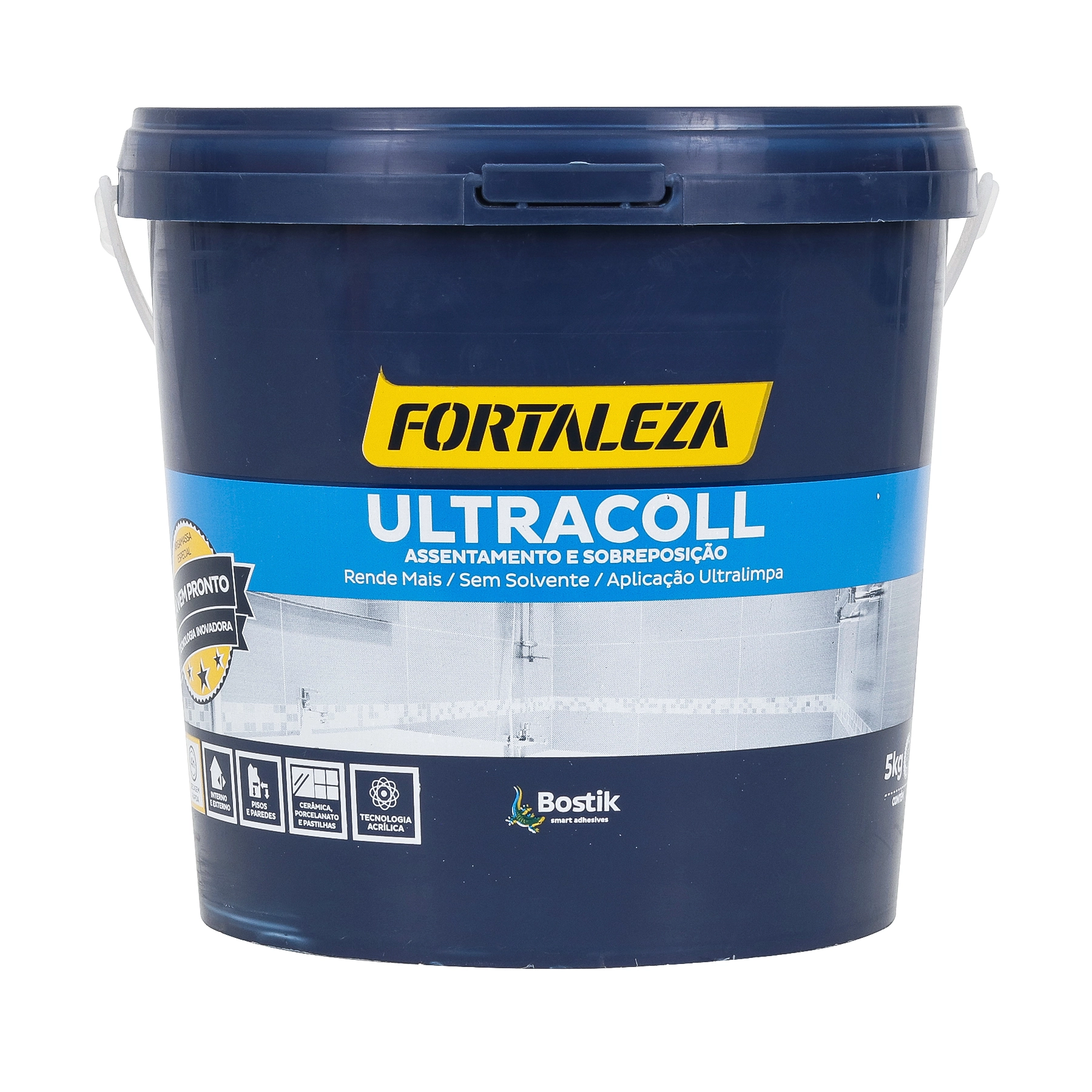 Argamassa Acrílica Interno e Externo 5kg Branco Ultracoll Fortaleza