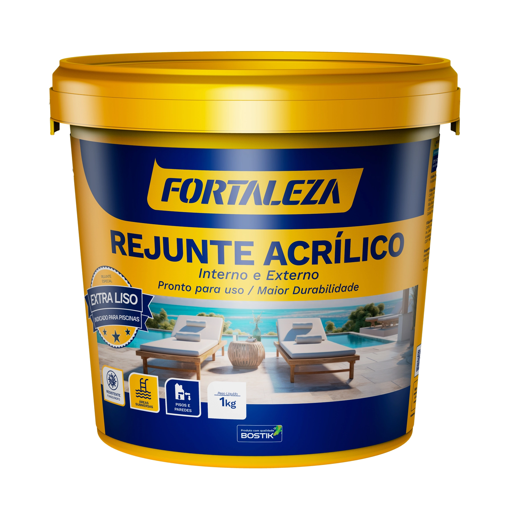 Rejunte Acrílico Chocolate 1kg Fortaleza