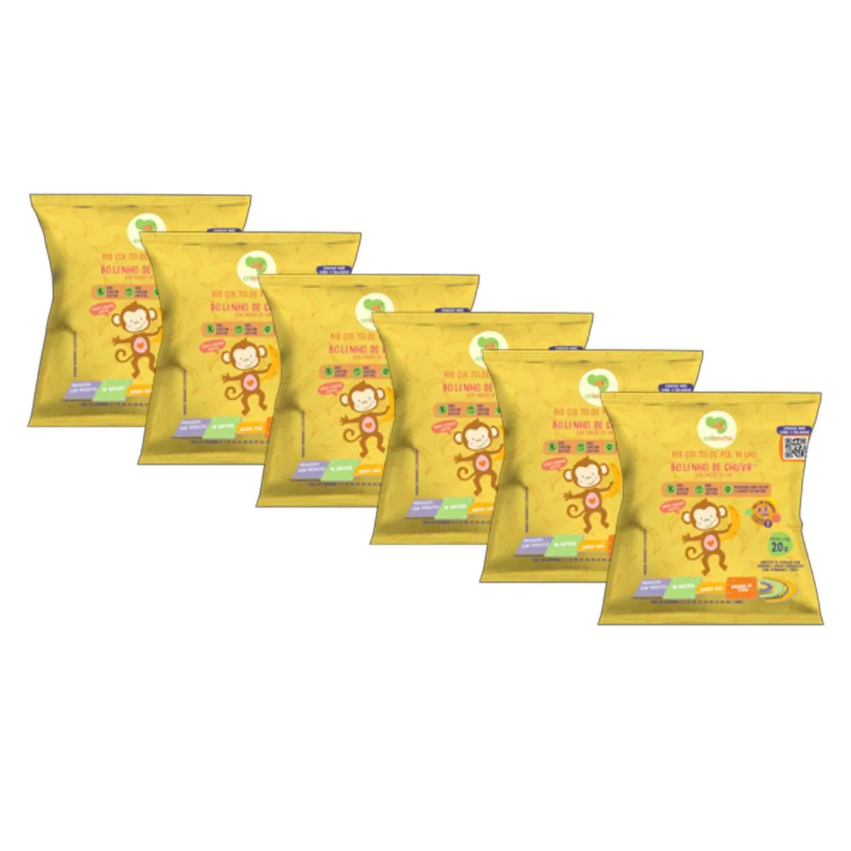 Kit 6X: Biscoito de Polvilho Bolinho de Chuva Vegano Crilancha 20g