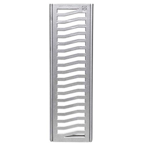 Conjunto Grelhaporta Grelha em Alumínio Elegance Alumínio - Conjunto de Grelha Leve 15X100 Escovado