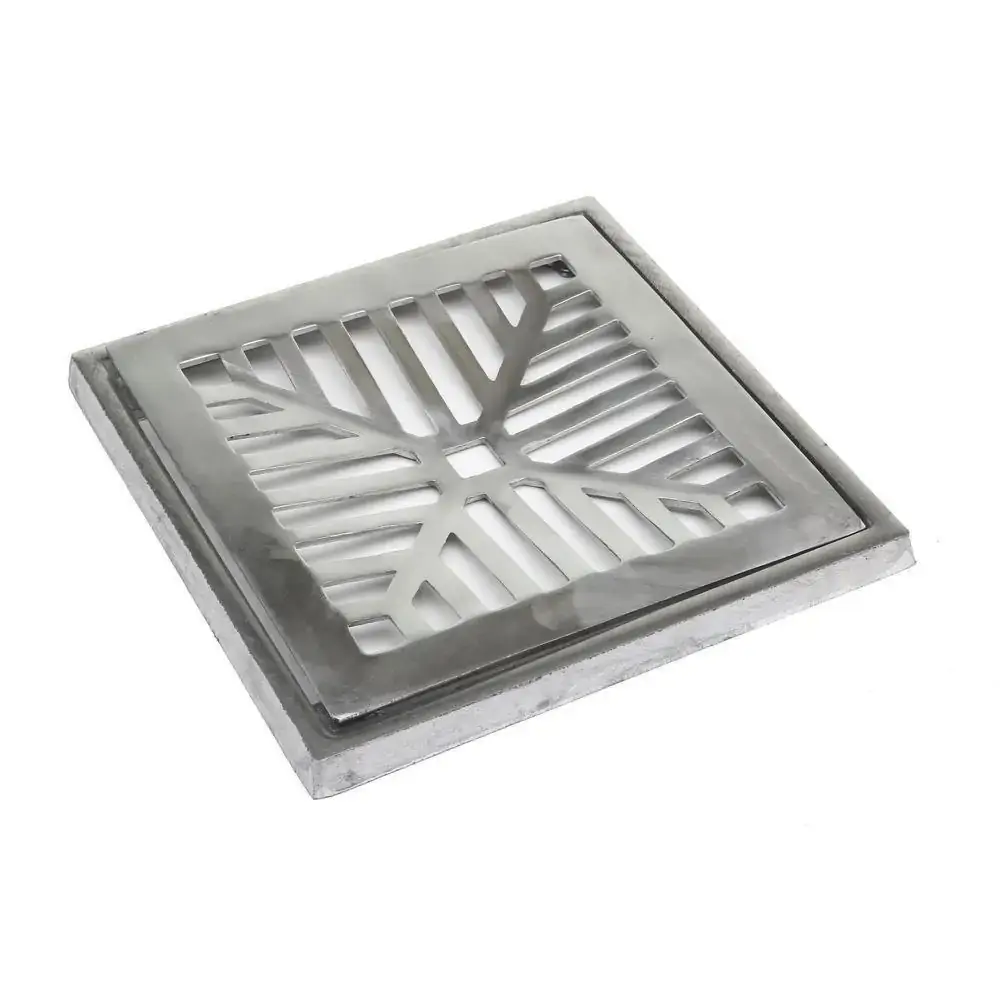 Conjunto para Grelha Quadrada Côncava 20x20cm Alumínio