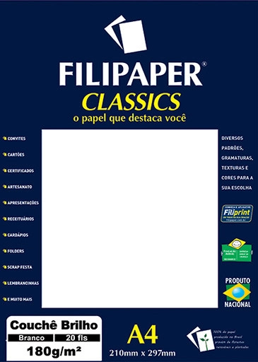 Filipaper Class Couche Brc Brilh A4 180gr 20fls 2251