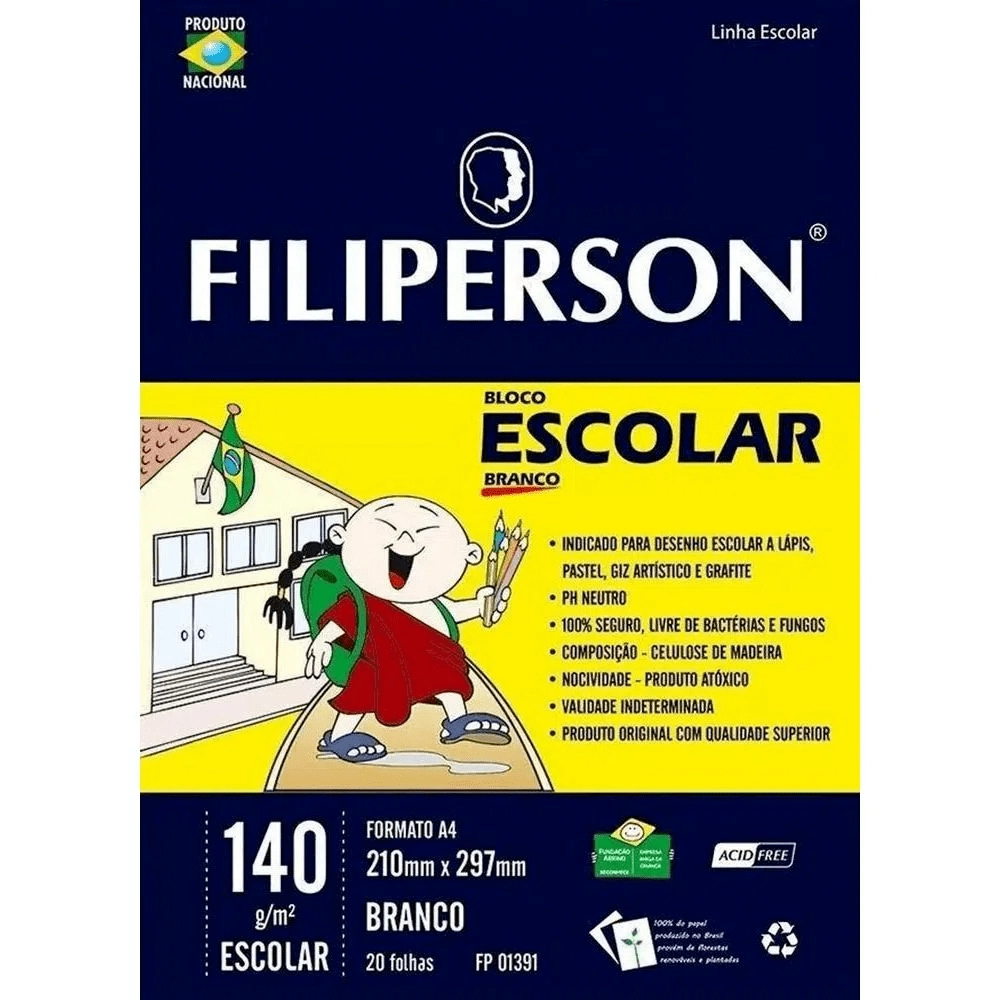 Cd Escolar Bco A4 140gr 20fls 1391 Filiperson