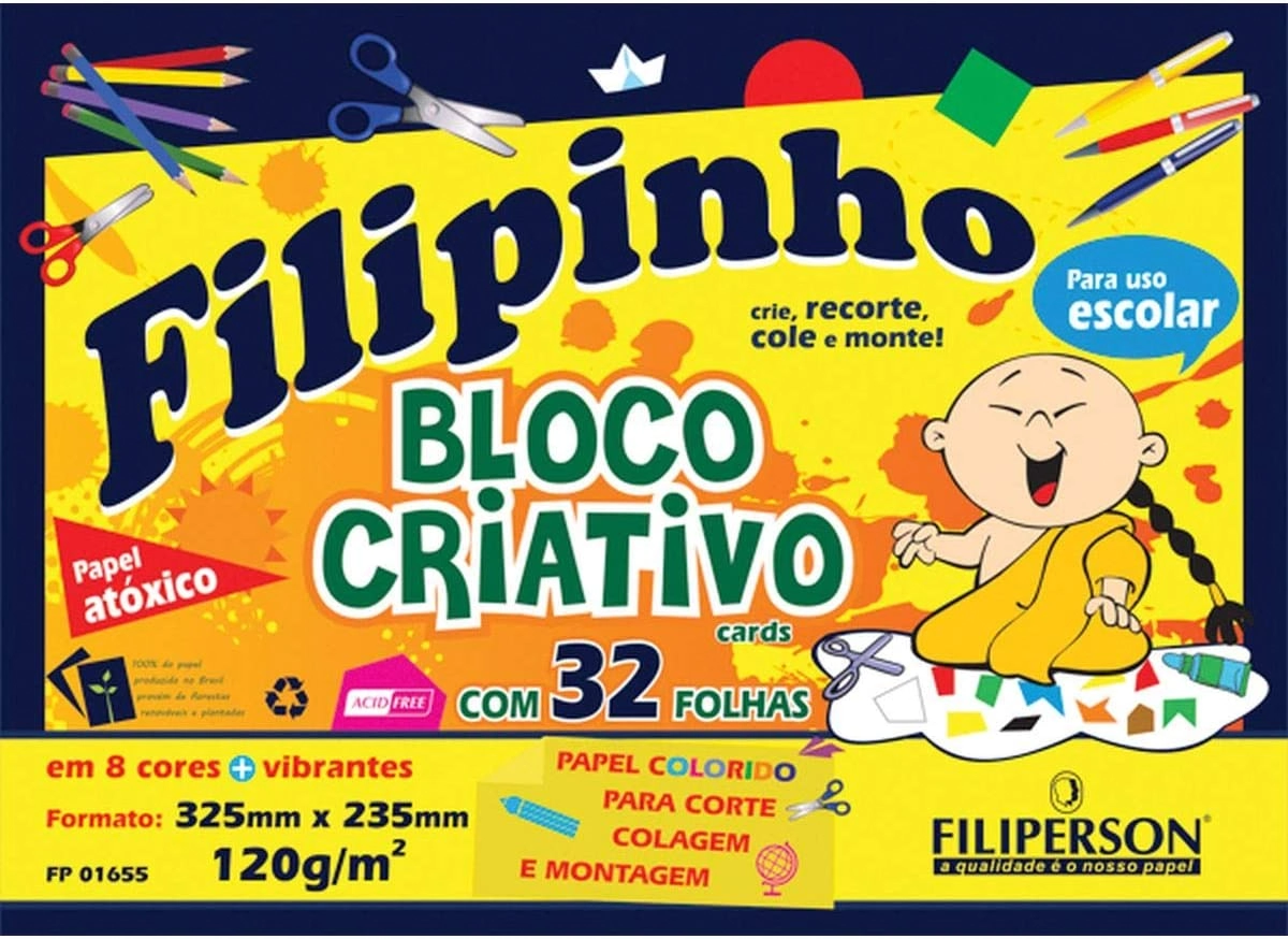 Cd Filipinho Esc Criativo 8 Cor 325x325 120gr 1655