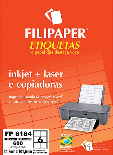 Filipaper Etiqueta Inkjet/laser Carta 6184