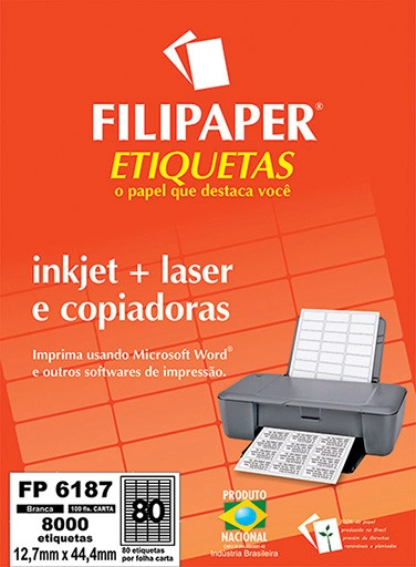 Filipaper Etiqueta Inkjet/laser Carta 6187