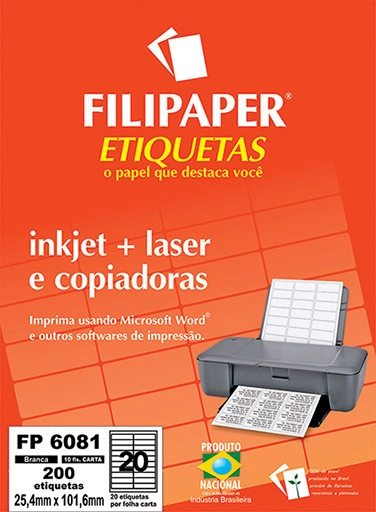 Filipaper Etiqueta Inkjet/laser Carta 6081