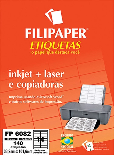 Filipaper Etiqueta Inkjet/laser Carta 6082