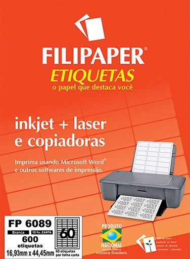 Filipaper Etiqueta Inkjet/laser Carta 6089