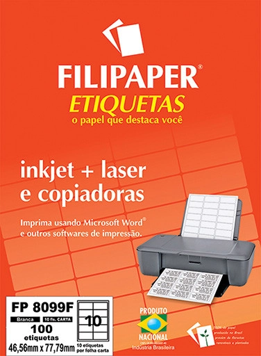 Filipaper Etiqueta Inkjet/laser Carta 8099f