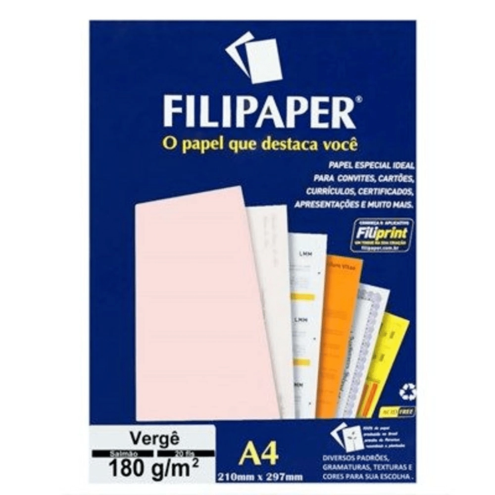 Filipaper Classics Verge Salmao A4 180gr 20fls 1878