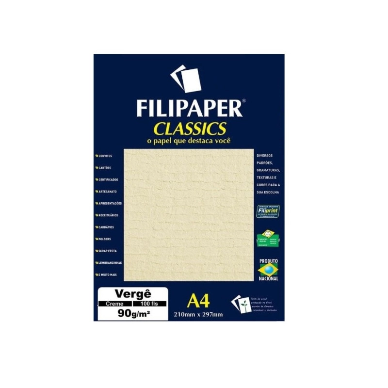 Filipaper Classics Verge Creme A4 90gr 100fls 980
