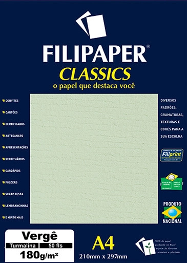 Filipaper Classics Verge Turmalina A4 180gr 50fls 996