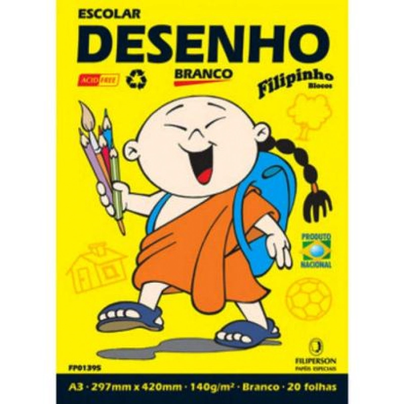 Folha Papel Desenho Filipinho A 3 C/20fl