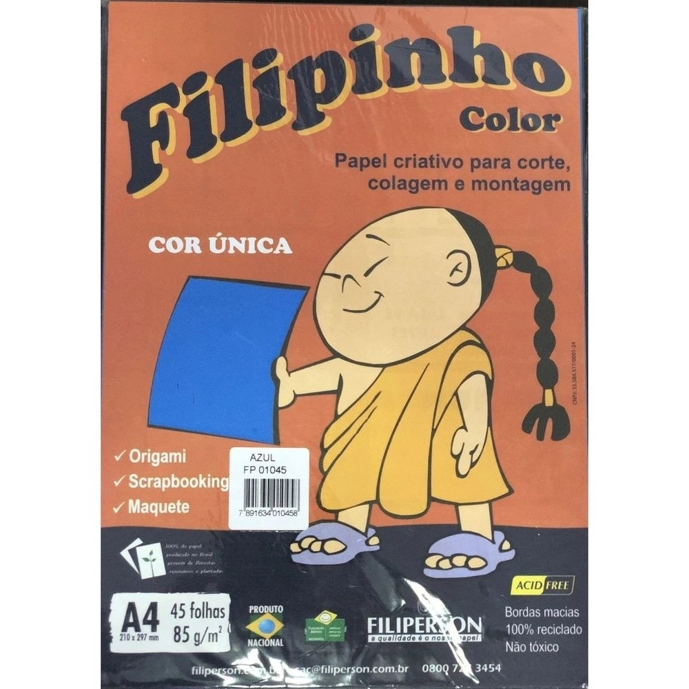 Filipinho Color Azl A4 85gr 45fls 1045