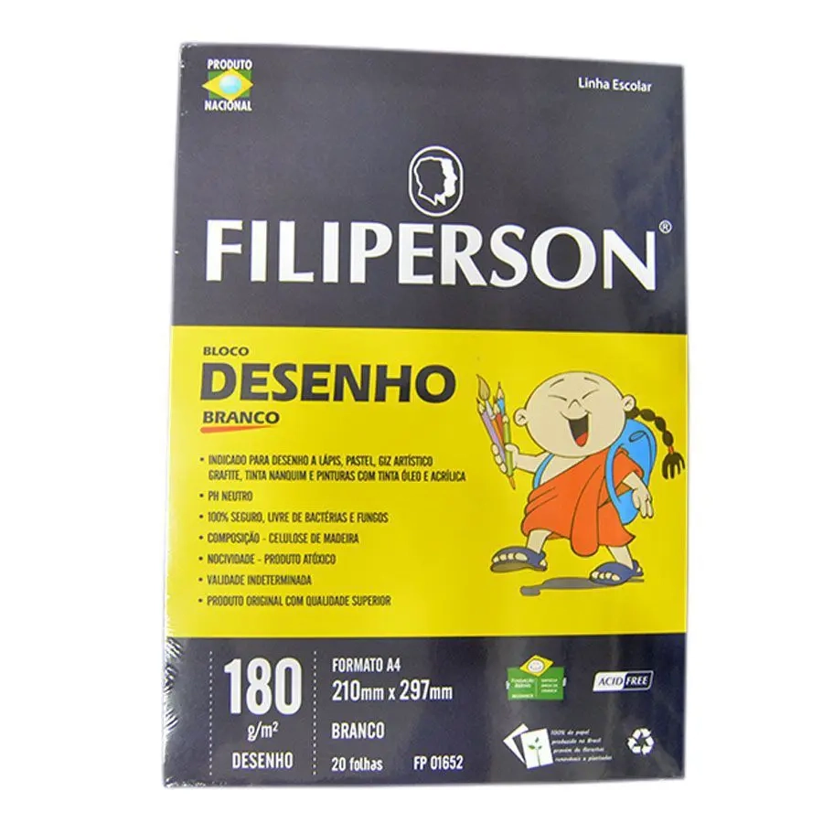 Cd Desenho A4 180gr 20fls 1652 Filiperson