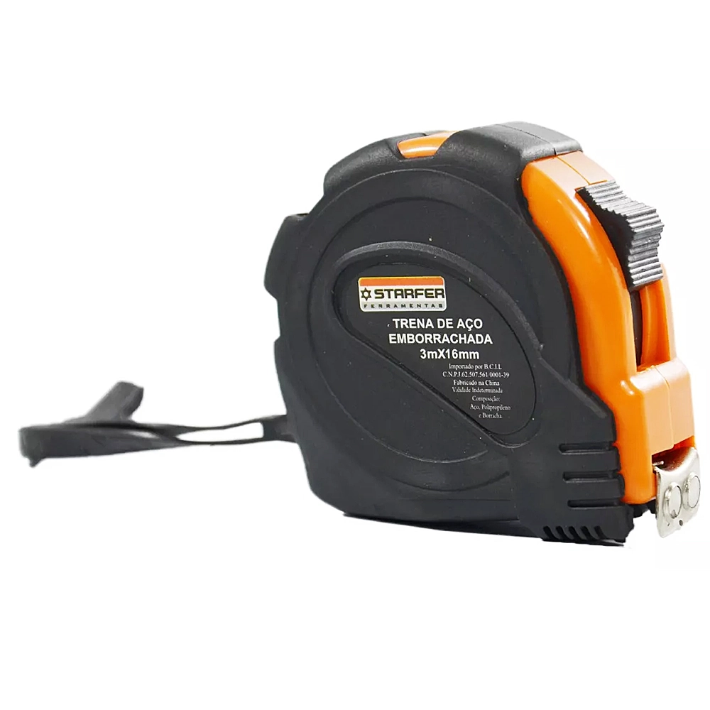Trena Profissional Aço Emborrachada Starfer 3m X 16mm