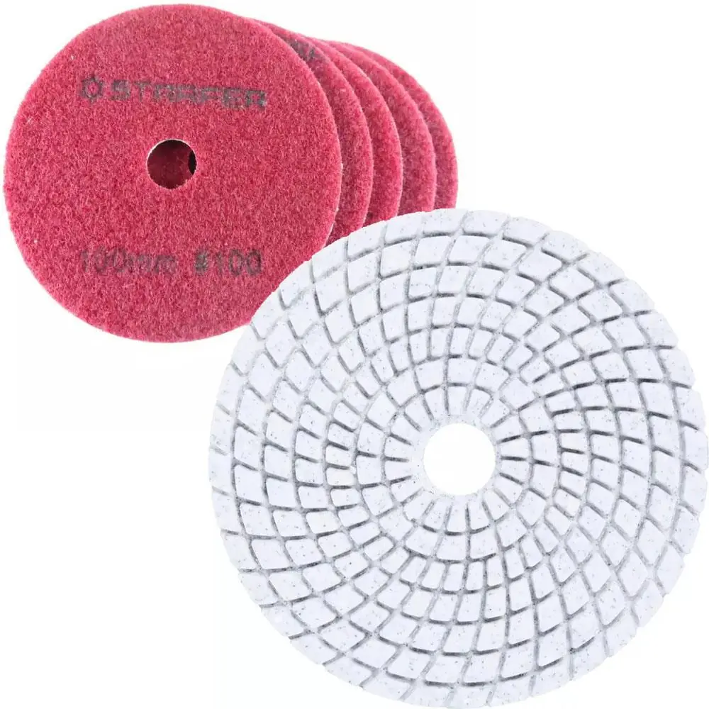 Kit 5 Disco De Lixa Diamantado Velcro 100mm #100 - Starfer
