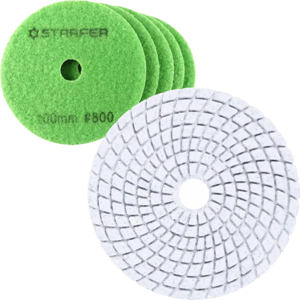 Kit 5 Disco de Lixa Diamantado Velcro 100mm #800 - Starfer